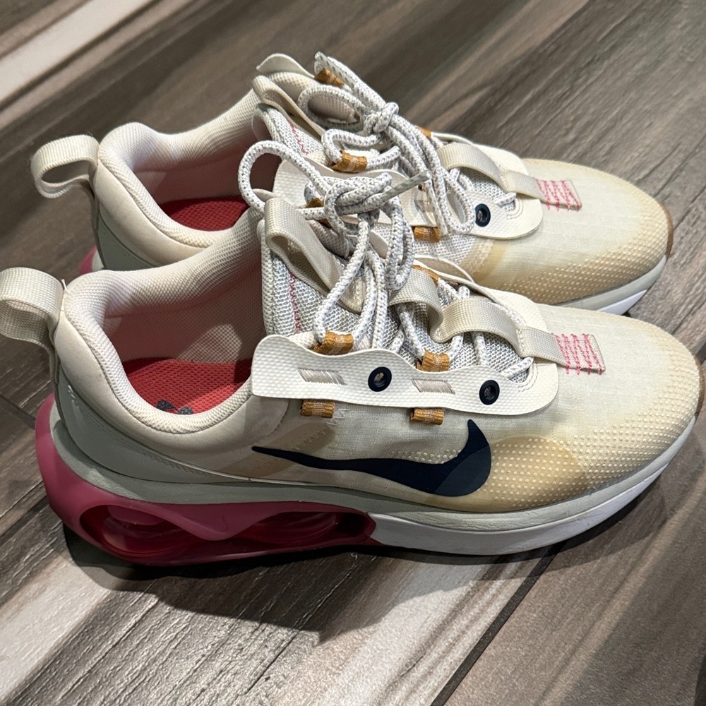 Nike Cream and Pink Air Max Sneakers
